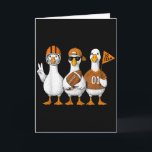 Grappige Domme Gans Eend Voetbal Herfst Voetbalwed Kaart<br><div class="desc">Grappige Domme Gans Eend Voetbal Herfst Voetbalwedstrijd Dag Cheer</div>