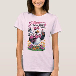 Grappige Domme Gans Football Speldag Crew T-shirt