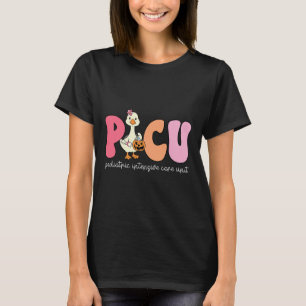 Grappige Domme Gans Halloween Foto Verpleegster He T-shirt