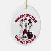 Grappige Domme Gans Kerst Ornament (Rechts)
