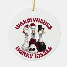 Grappige Domme Gans Kerst Ornament