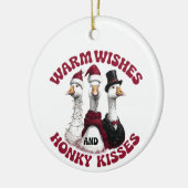 Grappige Domme Gans Kerst Ornament (Links)