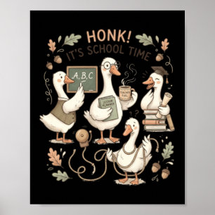 Grappige Domme Gans Leraar Club Leraar Poster