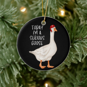 Grappige Domme Gans Quote Vandaag Ben Ik Een Serie Keramisch Ornament