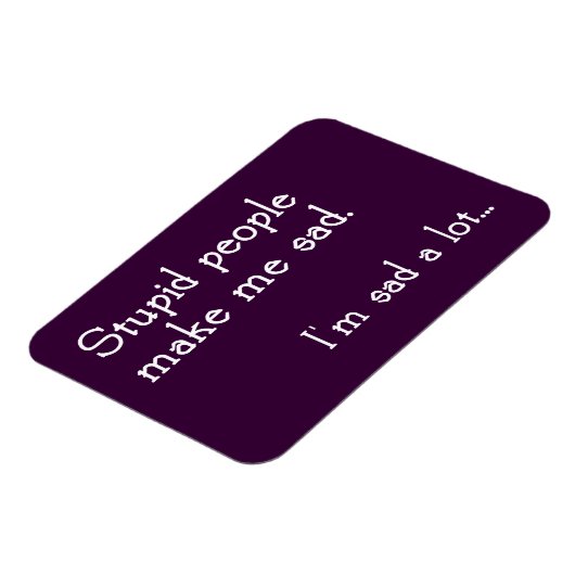 Grappige domme mensen magneet (Linkerzijde)