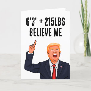 Grappige Donald Trump 215lbs en 6'3" Kaart