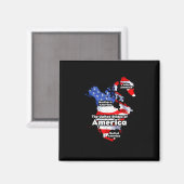 Grappige Donald Trump Amerikaanse Vlag Canada Groe Magneet (Voorkant / Achterkant)