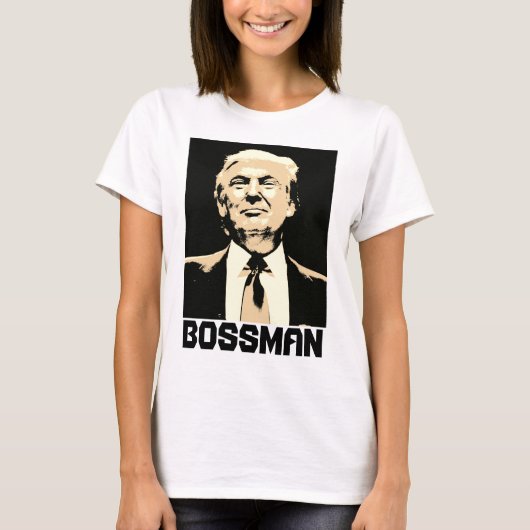 Grappige DONALD TRUMP BOSSMAN T-shirts (Voorkant)