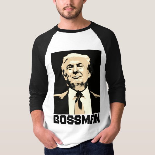 Grappige DONALD TRUMP BOSSMAN T-shirts (Voorkant)