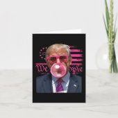 Grappige Donald Trump Bubble Gum Roze 4 juli Ameri Kaart (Voorkant)