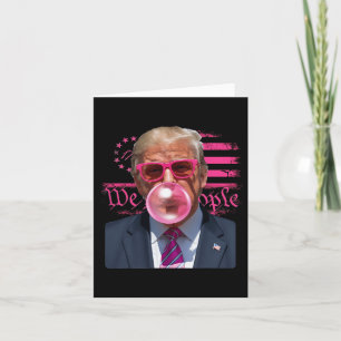 Grappige Donald Trump Bubble Gum Roze 4 juli Ameri Kaart