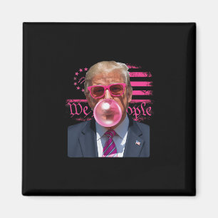Grappige Donald Trump Bubble Gum Roze 4 juli Ameri Magneet