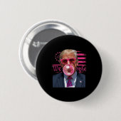 Grappige Donald Trump Bubble Gum Roze 4 juli Ameri Ronde Button 5,7 Cm (Voorkant /achterkant)