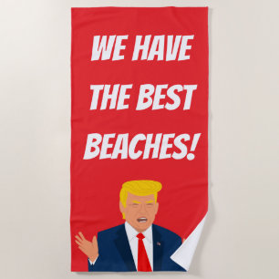Grappige Donald Trump cartoon strandhanddoek cadea Strandlaken