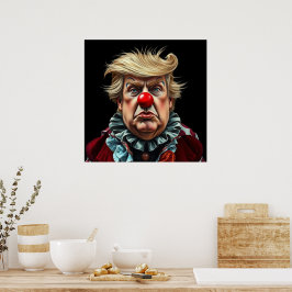 Grappige Donald Trump Clown Poster