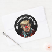 Grappige Donald Trump Clown Ronde Sticker (Envelop)
