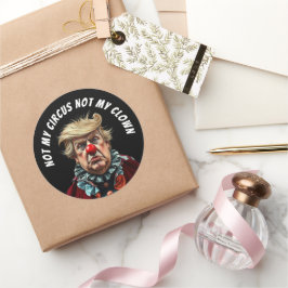 Grappige Donald Trump Clown Ronde Sticker