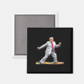Grappige Donald Trump Disco Dancing 60s 70s 80s Pr Magneet (Voorkant / Achterkant)