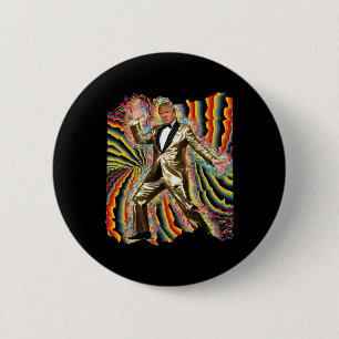 Grappige Donald Trump Disco Dansen 60s 70s 80s Pre Ronde Button 5,7 Cm
