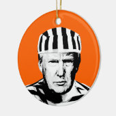Grappige Donald Trump Gevangenis Jumpsuit Keramisch Ornament (Links)
