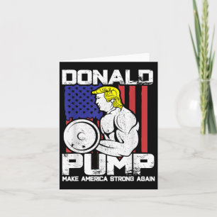 Grappige Donald Trump Gewichtheffen Workout Gym Kaart