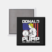 Grappige Donald Trump Gewichtheffen Workout Gym Magneet (Voorkant / Achterkant)