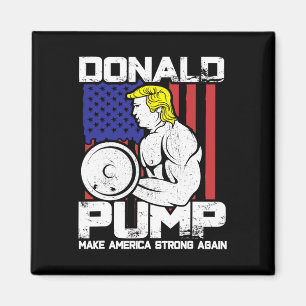 Grappige Donald Trump Gewichtheffen Workout Gym Magneet