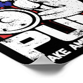 Grappige Donald Trump Gewichtheffen Workout Gym Poster (Hoek)