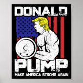 Grappige Donald Trump Gewichtheffen Workout Gym Poster (Voorkant)