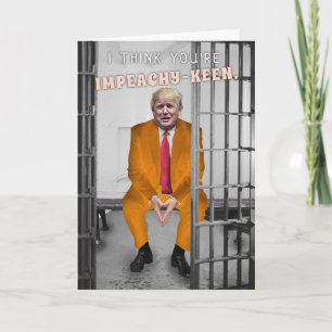 Grappige Donald Trump Impeachment Prison Humor Feestdagen Kaart