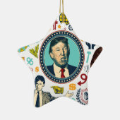 grappige donald trump keramisch ornament (Rechts)