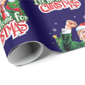 Grappige Donald Trump Kerst Conservatief Cadeaupapier (Rol Hoek)