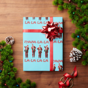 Grappige Donald Trump Kerst MAGA-La-La-La Cadeaupapier