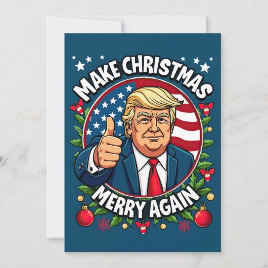 Grappige Donald Trump Kerstkaart (Voorkant)