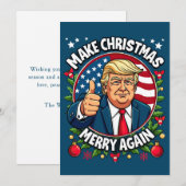 Grappige Donald Trump Kerstkaart (Voorkant / Achterkant)