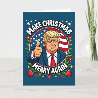 Grappige Donald Trump Kerstkaart Feestdagen Kaart