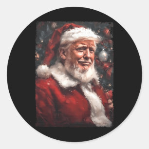 Grappige Donald Trump Kerstman Kerstman Daddy's H Ronde Sticker