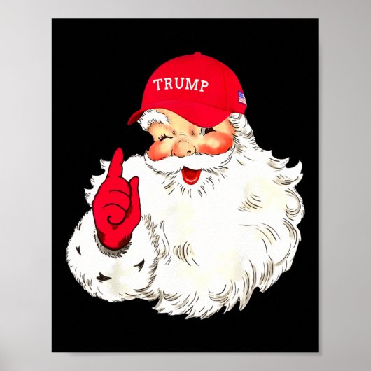 Grappige Donald Trump Kerstman Kerstvakantie Poster (Voorkant)