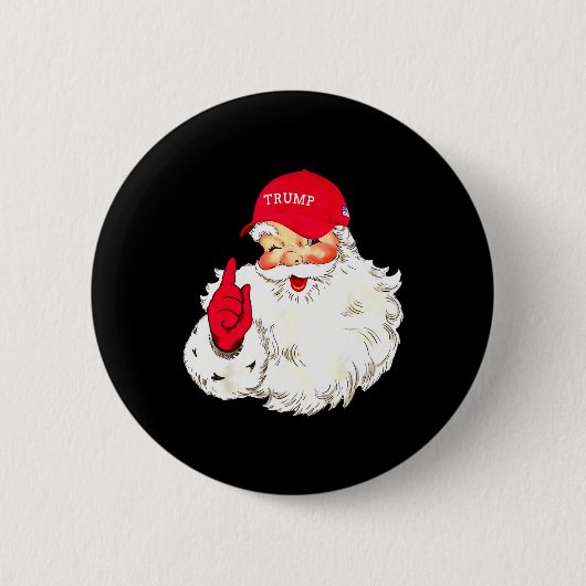Grappige Donald Trump Kerstman Kerstvakantie Ronde Button 5,7 Cm (Voorkant)