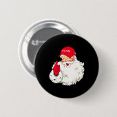 Grappige Donald Trump Kerstman Kerstvakantie Ronde Button 5,7 Cm (Voorkant /achterkant)