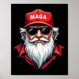 Grappige Donald Trump Kerstman Mega Kerst Holi Poster