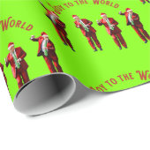 Grappige Donald Trump kerstvreugde voor de wereld Cadeaupapier (Rol Hoek)