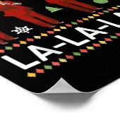 Grappige Donald Trump lelijke kersttrui. La La L Poster (Hoek)