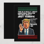 Grappige Donald Trump lelijke kersttrui parodie Kaart (Voorkant / Achterkant)