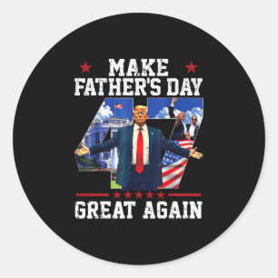 Grappige Donald Trump Maak Vaderdag weer Groot P Ronde Sticker