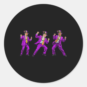 Grappige Donald Trump Maakt Mardi Gras Weer Groot Ronde Sticker