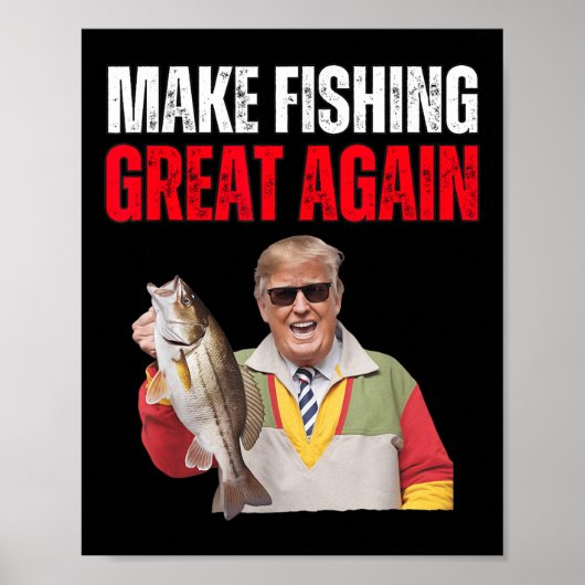 Grappige Donald Trump Maakt Vissen Groot Again Vis Poster (Voorkant)
