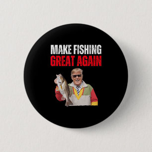 Grappige Donald Trump Maakt Vissen Groot Again Vis Ronde Button 5,7 Cm