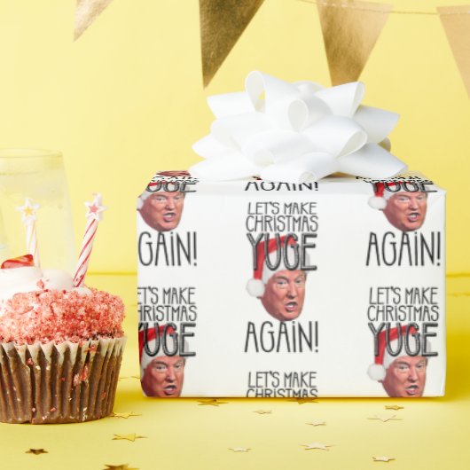 Grappige Donald Trump maakt weer kerstjuge 2024 Cadeaupapier (Verjaardagsfeest)