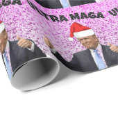 GRAPPIGE DONALD TRUMP MET KERSTMUTS  CADEAUPAPIER (Rol Hoek)